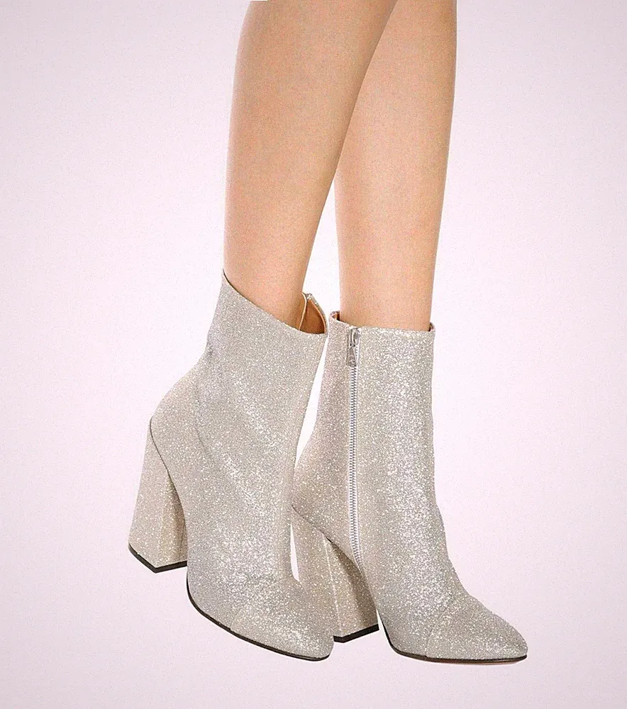 DRIES VAN NOTEN GLITTER STIEFEL BOOTS STIEFELETTEN SHOES SCHUHE ANKLEBOOTS 40