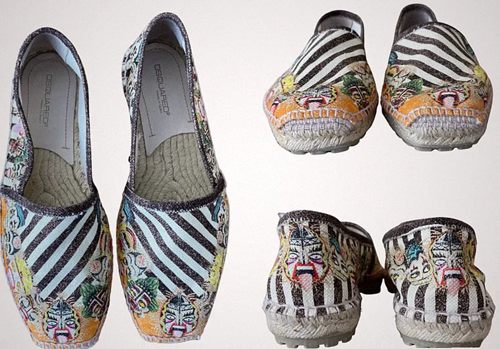 DSQUARED2 DEADSTOCK YAKUZA ICONIC ESPADRILLES SHOES SLIPPERS SNEAKERS SCHUHE 41