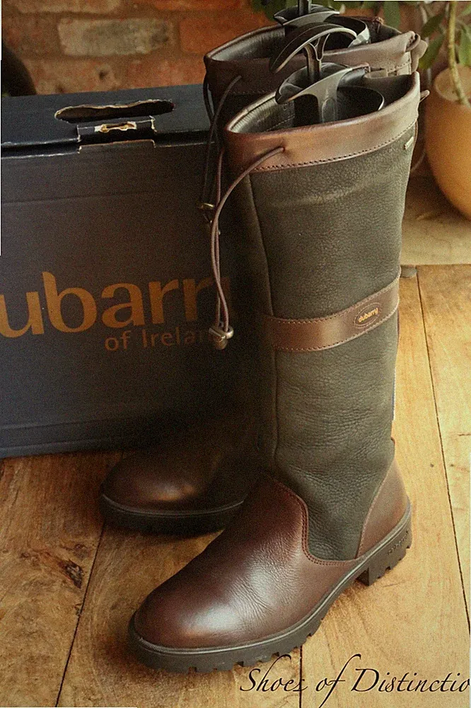 Dubarry Braun Leder Navy Nubuk Gummistiefel Schuhe Damen UK 5 US 8 EU 38