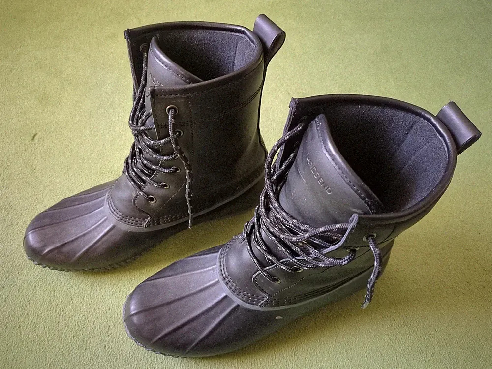 Duck-Boots schwarz Lands'End Größe 40