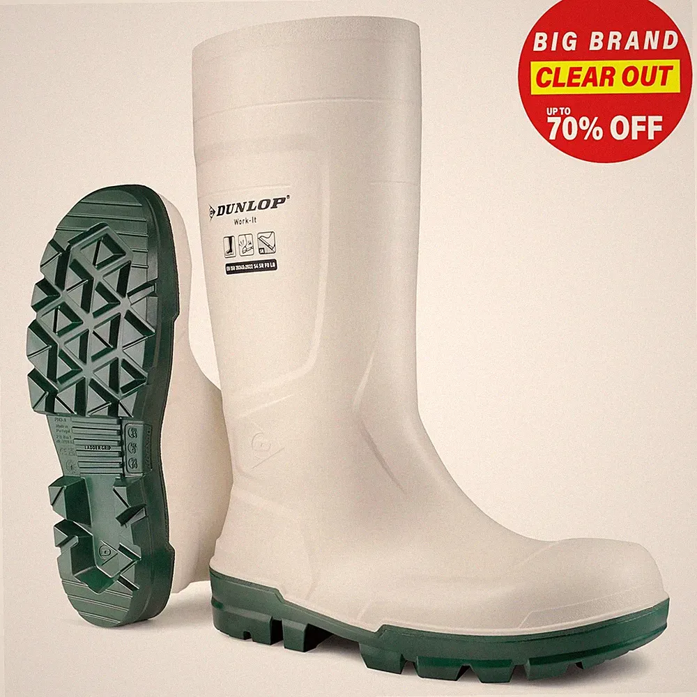 dunlop gummistiefel herren weiß