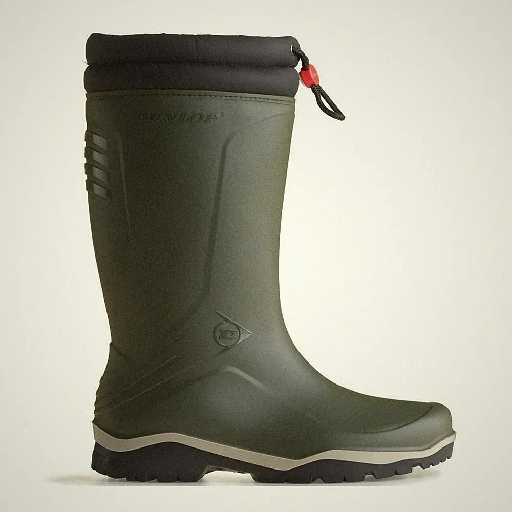 DUNLOP Blizzard Gummistiefel Thermostiefel grün Gr. 36-48 PVC hoch gefüttert Uni