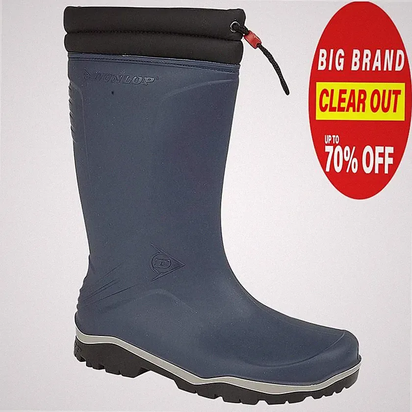 Dunlop Blizzard Herren Thermo Langlebig Gummistiefel Blau