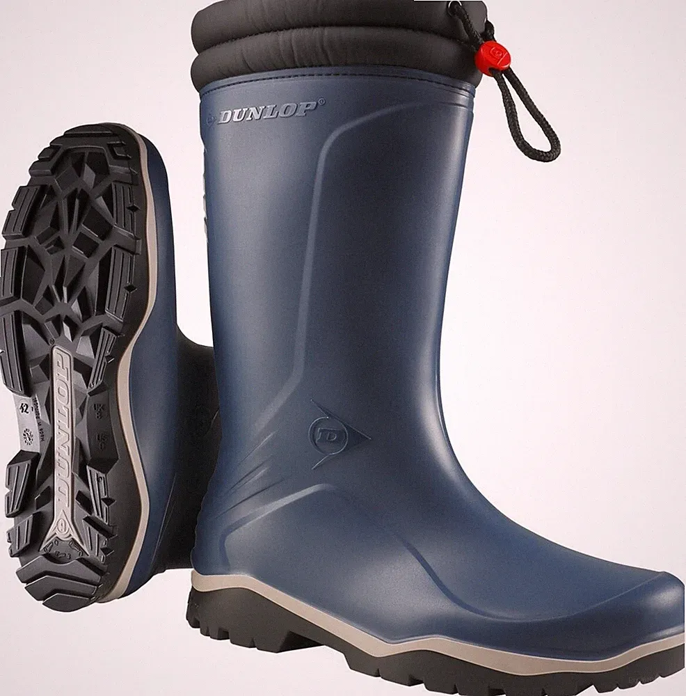 Dunlop Blizzard Thermo Gummistiefel Blau Größe 45 Winter Wasserdicht