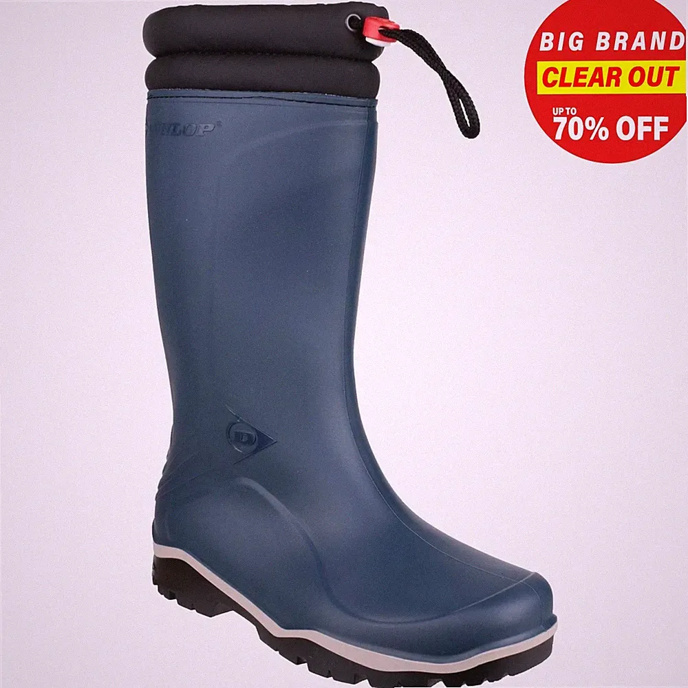 Dunlop Blizzard Unisex Herren Damen Gummistiefel Winterstiefel Wasserfest Marine