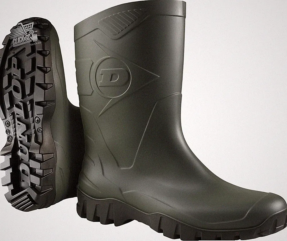 Dunlop Dee Gummistiefel Herren Damen Regen Arbeit Garten Grün 40 EU