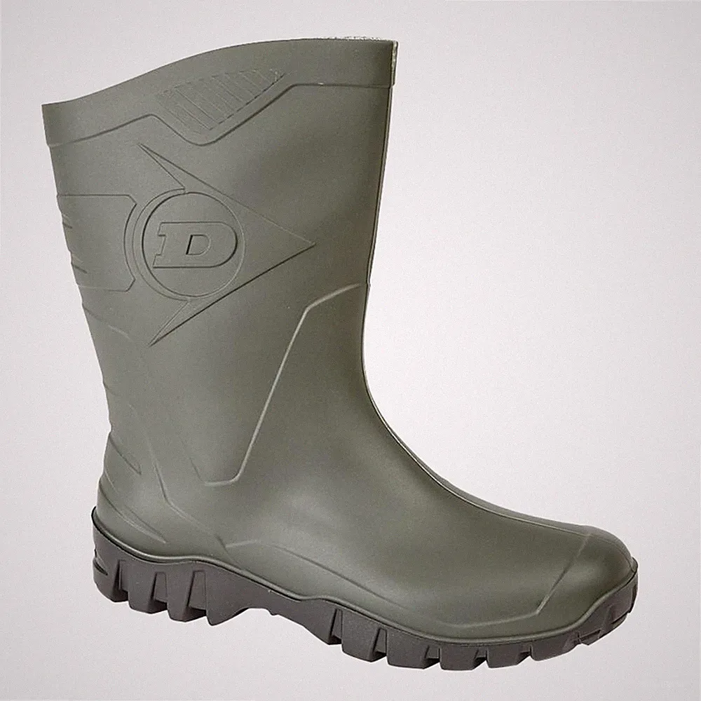 Dunlop Dee Herren wadenlange Outdoor Schutz Gummistiefel grün