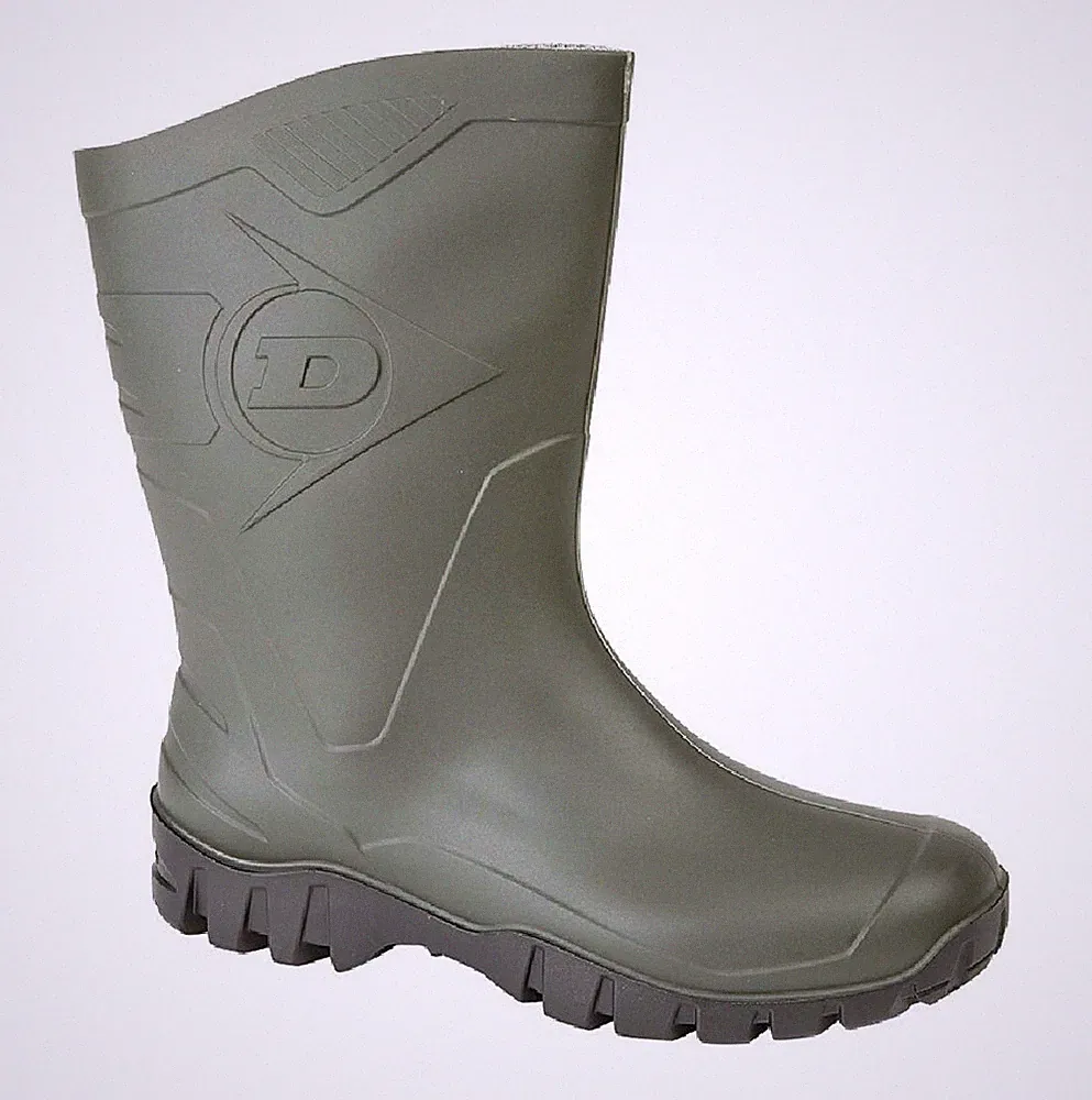 Dunlop DEE W116 Unisex Weite Wade 1/2 Länge Gummistiefel Kurz Stiefeletten Grün P