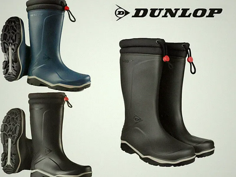 Dunlop Fleece gefütterte Blizzard Gummistiefel Thermo wasserdicht warm Gummistiefel