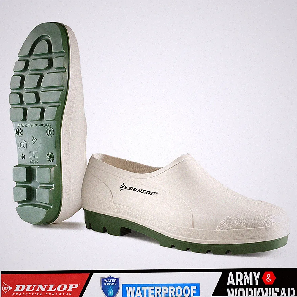 Dunlop Gummistiefel Schuhe Weiß Wasserfest Leicht Aufzusetzen Öl Wasserfest,Sra