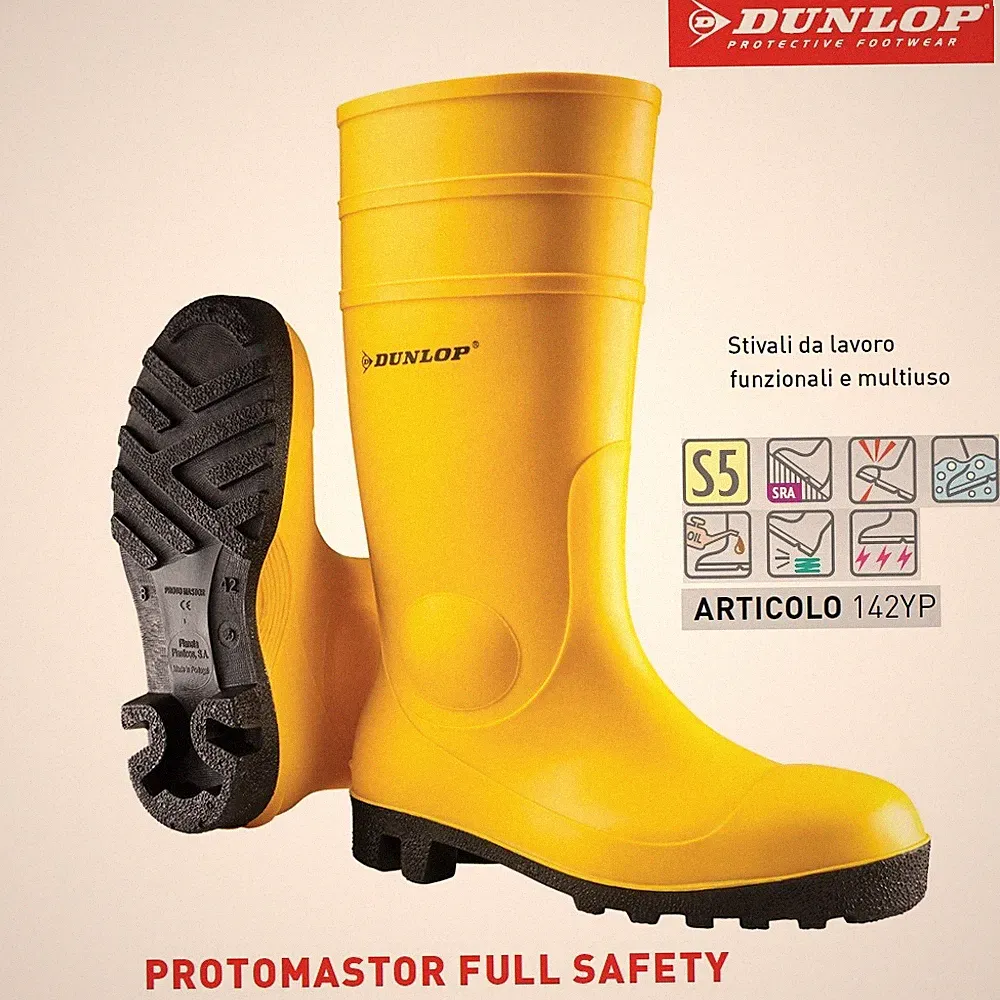 Dunlop Protomastor 142YP S5 SRA PVC und Gummistiefel Herren Wasserdicht