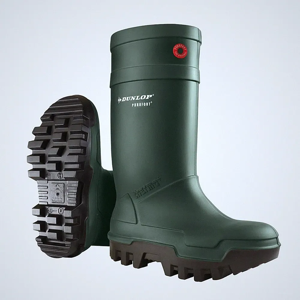 DUNLOP Purofort Thermo+ Sicherheitsgummistiefel Unisex grün 1 Paar und Gr. 46