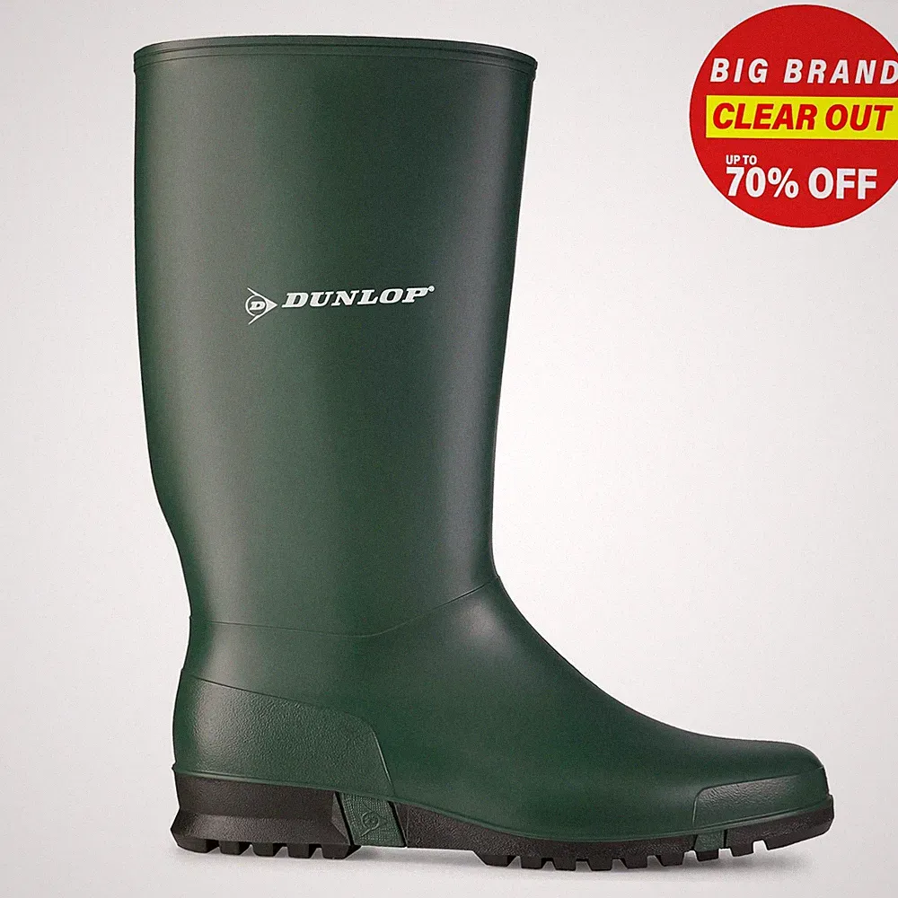 Dunlop Sport Junior Kinder Gummistiefel Wasserfest Regen Gummistiefel Grün