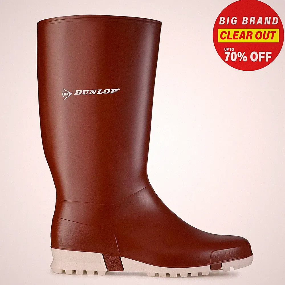 Dunlop Sport Junior Kinder Gummistiefel Wasserfest Regen Gummistiefel Weinrot