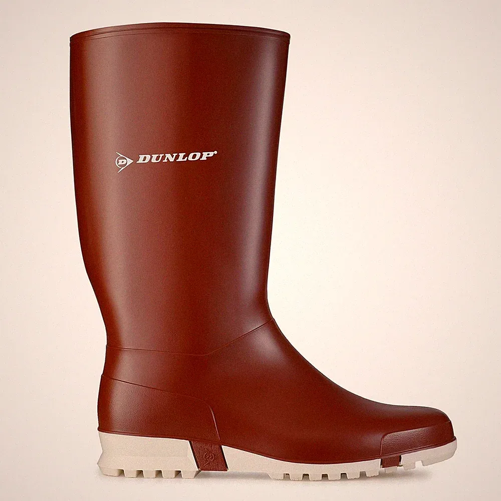 Dunlop Sport Junior Kinder Gummistiefel Wasserfest Regen Gummistiefel Weinrot