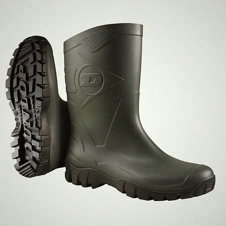 Dunlop Stiefel Gummistiefel Kurzstiefel Dee grün wasserdicht Größe - Wie Neu