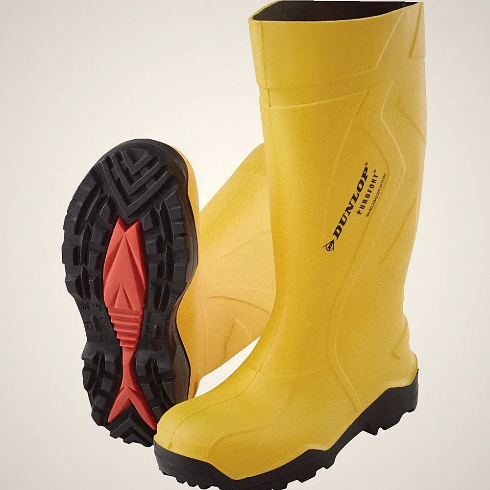Dunlop Stiefel Purofort+, S5, Gr.37, gelb mit Stahlkappe