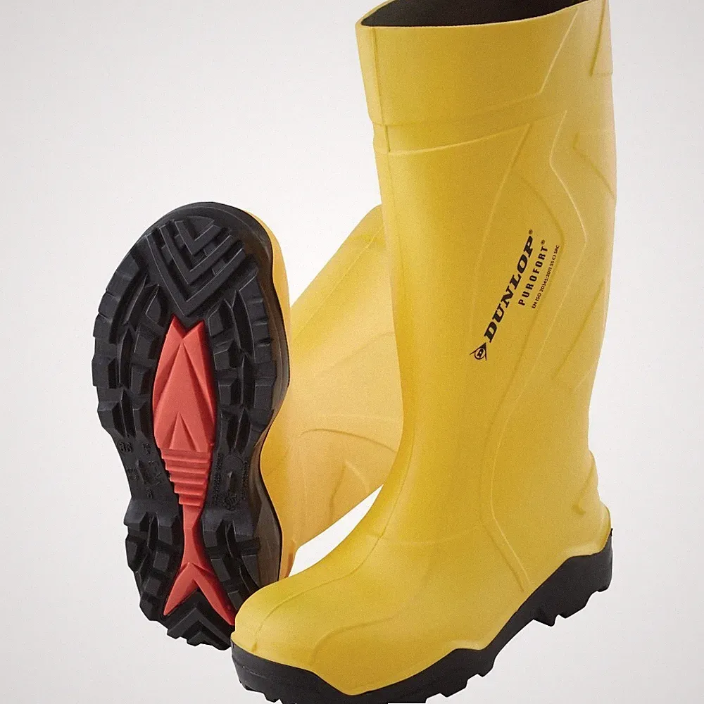 Dunlop Stiefel Purofort+, S5, Gr.38, gelb mit Stahlkappe
