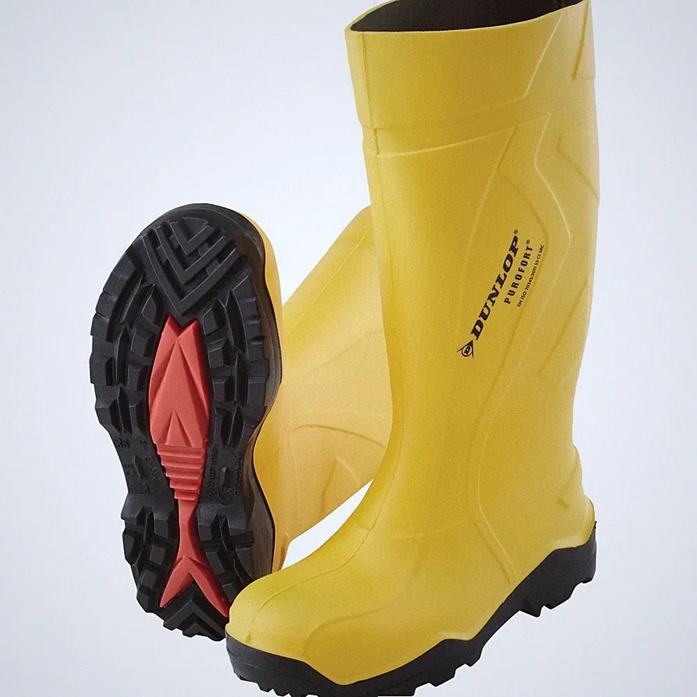 Dunlop Stiefel Purofort+, S5, Gr.40, gelb mit Stahlkappe
