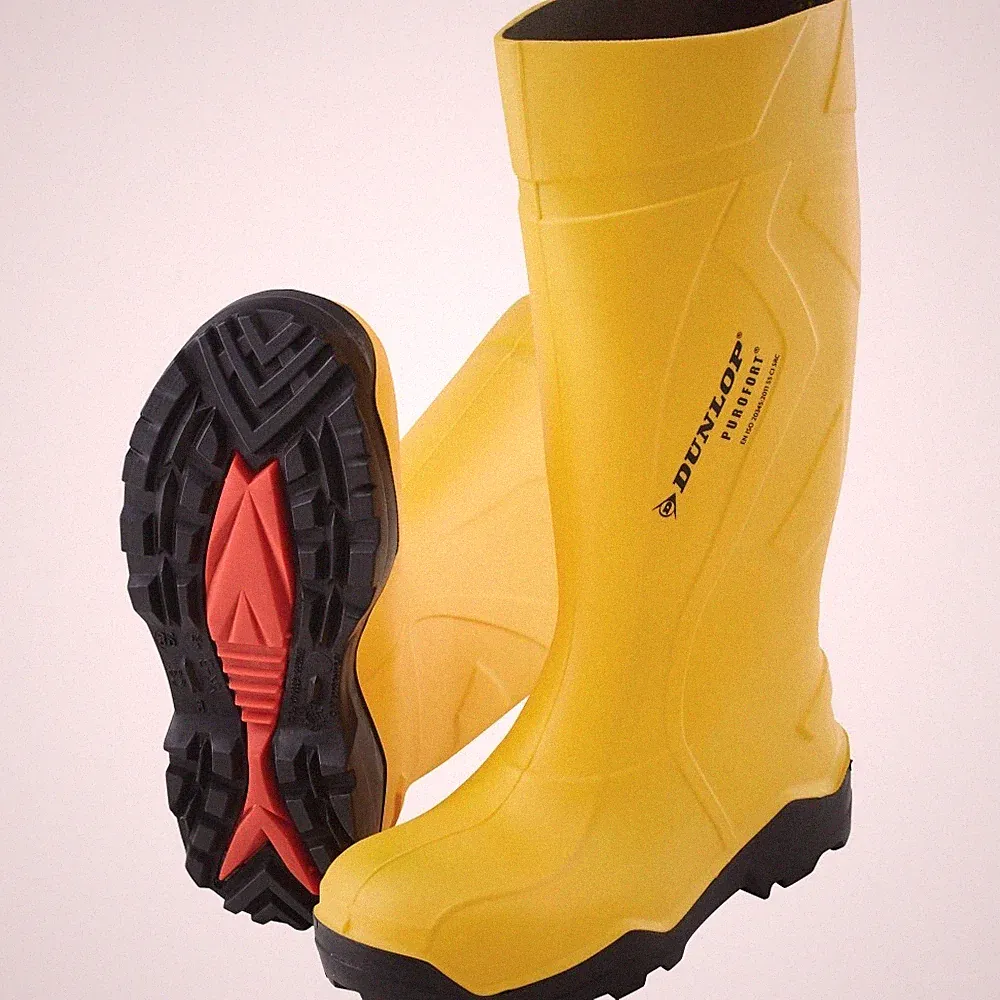 Dunlop Stiefel Purofort+, S5, Gr.47, gelb mit Stahlkappe