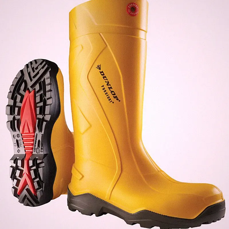 DUNLOP UNISEX Gummistiefel Baustiefel Sicherheitsstiefel Purofort+ S5 gelb