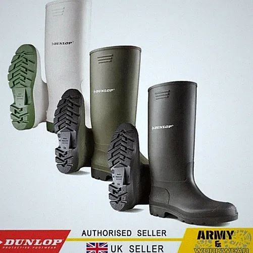 Dunlop Wasserfest Gummistiefel Herren Damen Festival Regen Schnee Schlamm