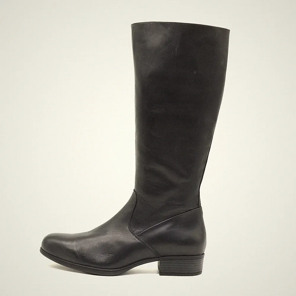 Durea Damen 58439 9644 975 Stiefel Schwarz Leder Hoch H Langschaftstiefel EU 40