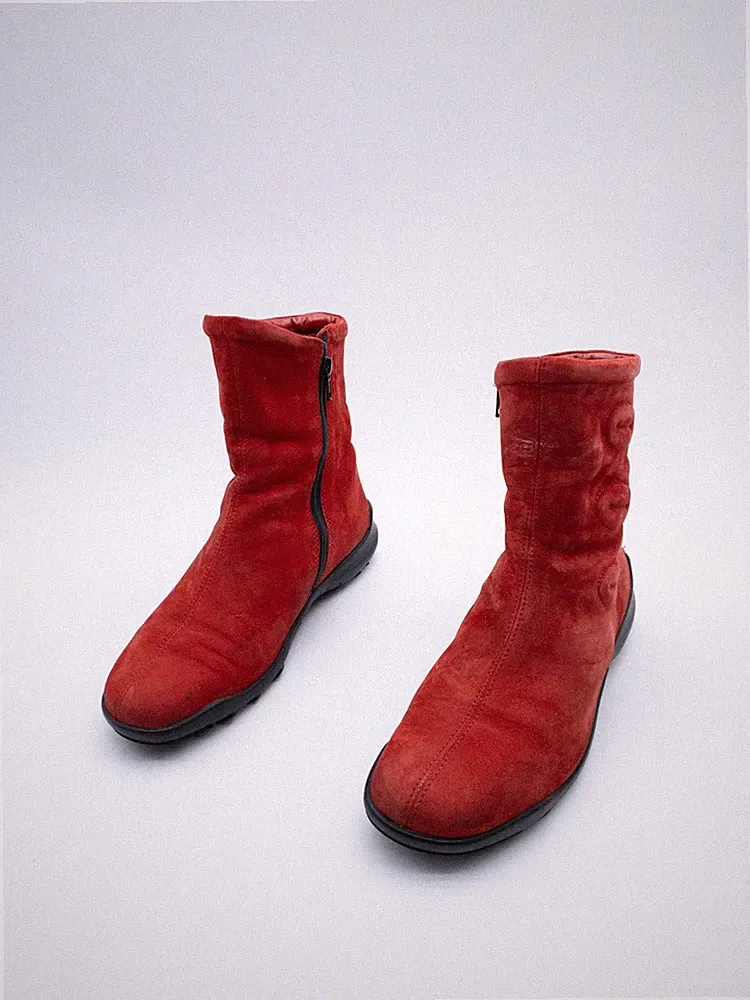 ecco Damen Ankle Boots Stiefelette Freizeitschuh Boots rot Gr 38 EU Art 28326-40