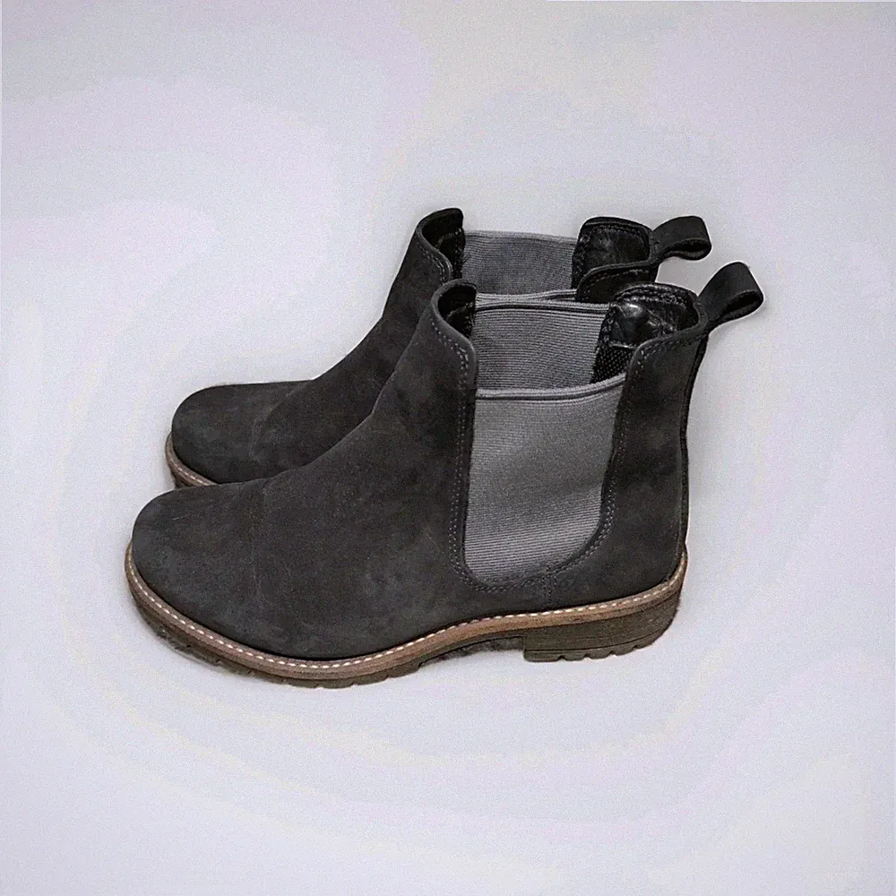 Ecco Damen Chelsea Stiefel Wildleder schwarz EU 37 Elastikeinsatz feminin Trend