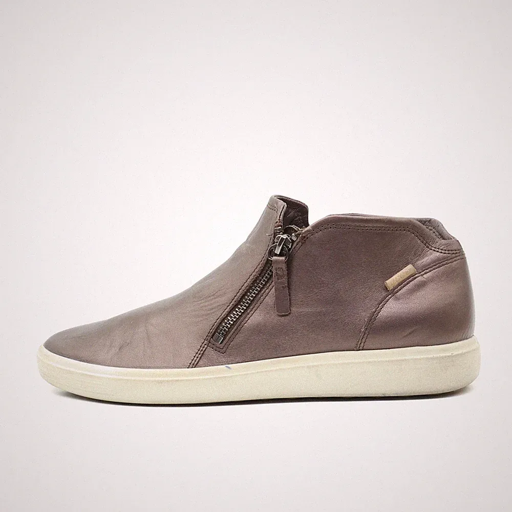 ECCO Damen Stiefel EU 42 Mid Top Braun Leder Knöchel Bequem Comfort
