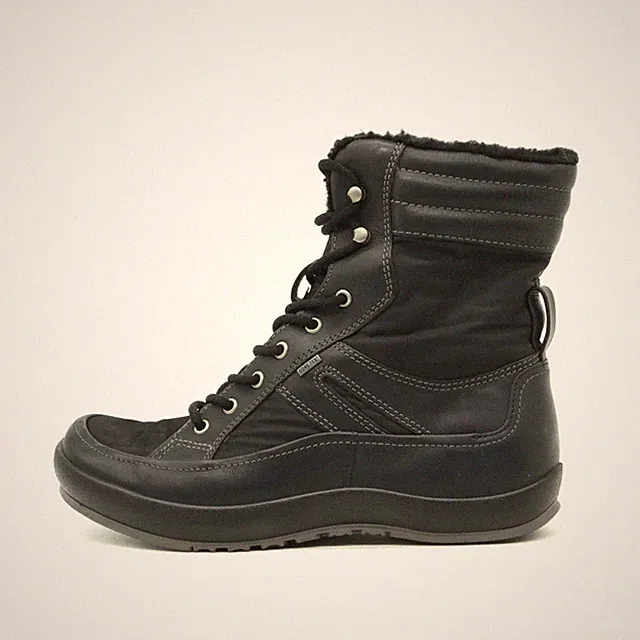 ECCO Damen Winterstiefel Gore-Tex Schwarz Leder/Textil Outdoor Stiefel EU 40