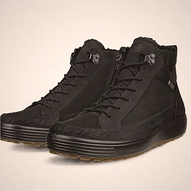 ECCO Soft 7 Tred Gore-Tex Stiefel Schwarz Nubukleder Winterstiefel