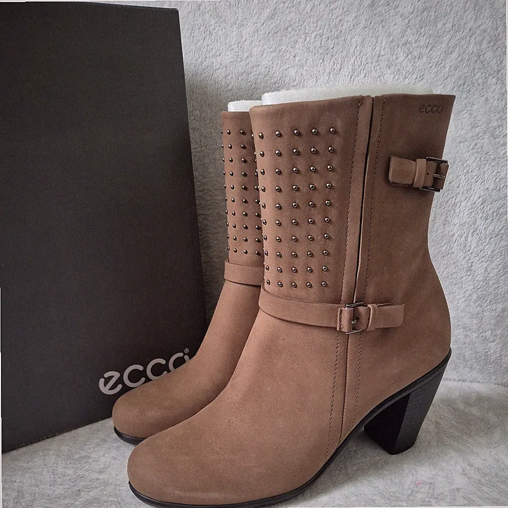 Ecco Touch 75B Damen Halbschaft Stiefel Mid cut Gr. 41 Birch Stiefeletten NEU
