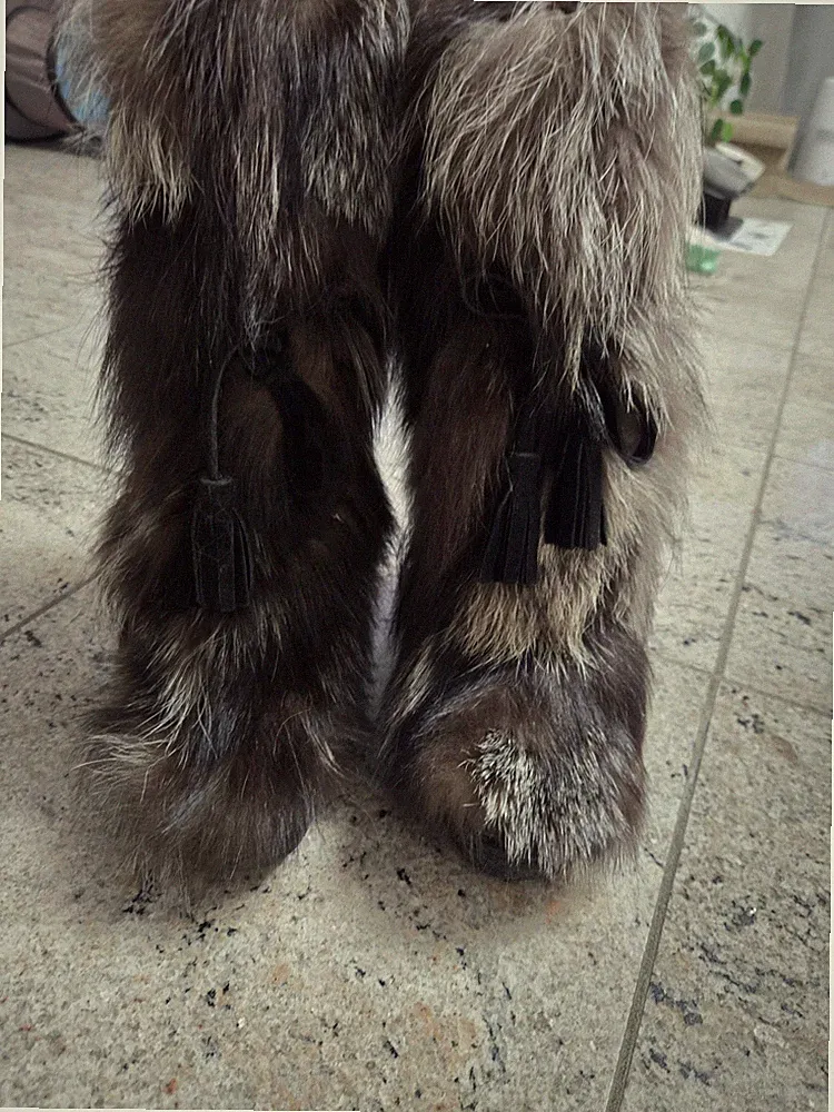 echt pelz stiefel