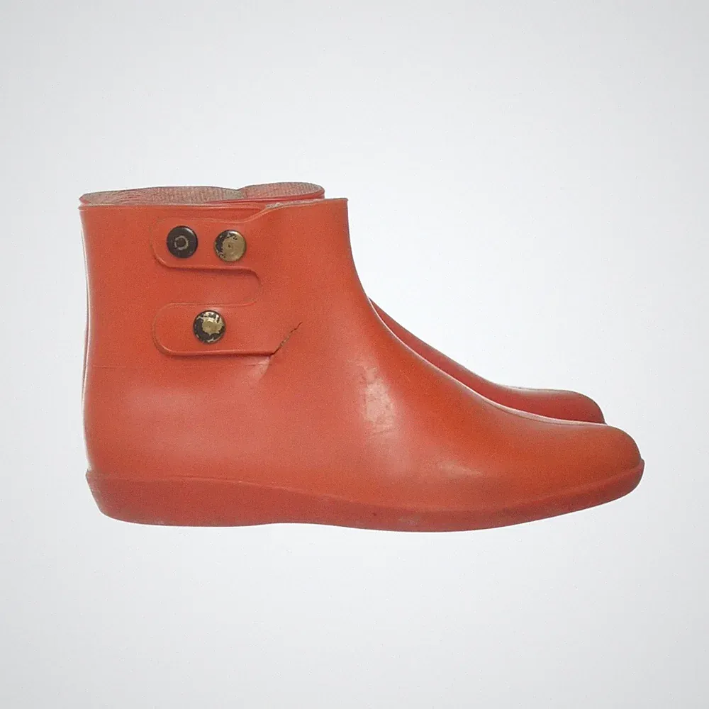 kurze gummistiefel damen rot