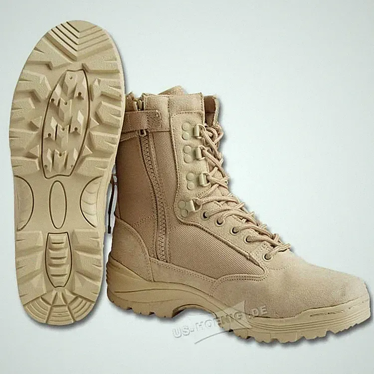 Einsatzstiefel Tactical mit YKK Reißverschluss Outdoor beige/khaki