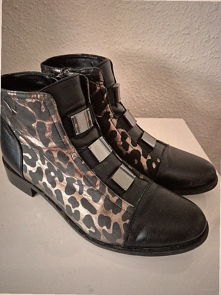 Eksbut Stiefeletten Leo Leder Schwarz 39