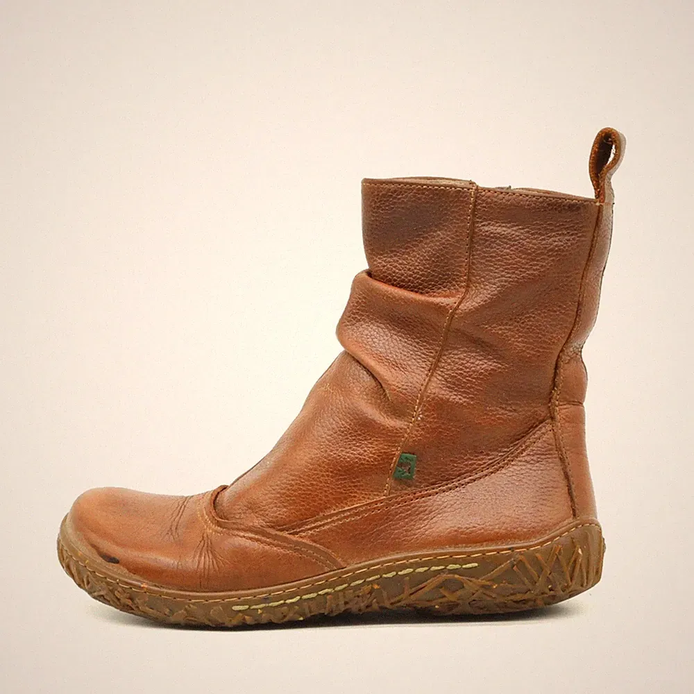 El Naturalista Damen N500 Stiefel Braun Leder Mittel Klassik Stiefeletten EU 36