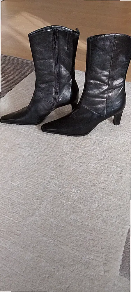 Elegante Stiefeletten, Marke, Schwarz, Handarbeit