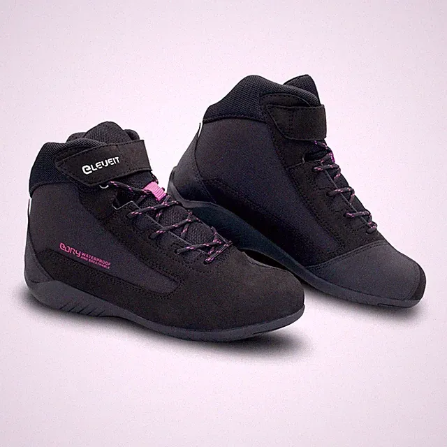 ELEVEIT Damen Motorradschuhe Delta Wp Lady Road Schwarz Wasserdicht