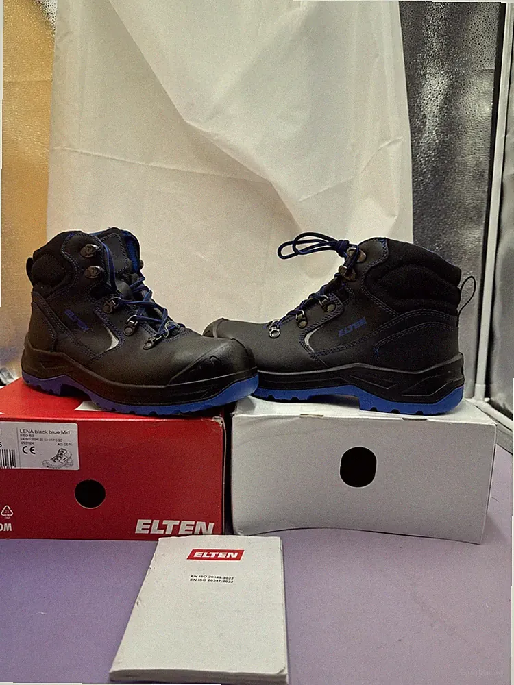 ELTEN Lena black-blue Mid ESD S3 Stiefel Damen-Sicherheitsstiefel Größe 38