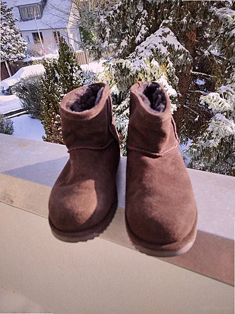 EMU Australia Boots, Größe 38, Wildleder, Lammfell, dunkelbraun