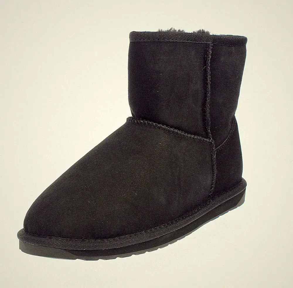 Emu Stinger Mini - schwarze Schafstiefeletten - Größe 36 [5 US 22,3cm] Schuhe