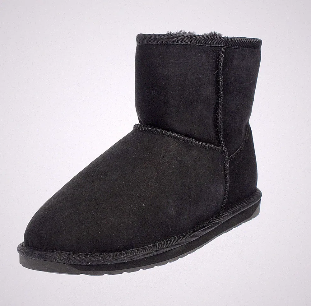 Emu Stinger Mini - schwarze Schafstiefeletten - Größe 36 [5 US 22,3cm] Schuhe
