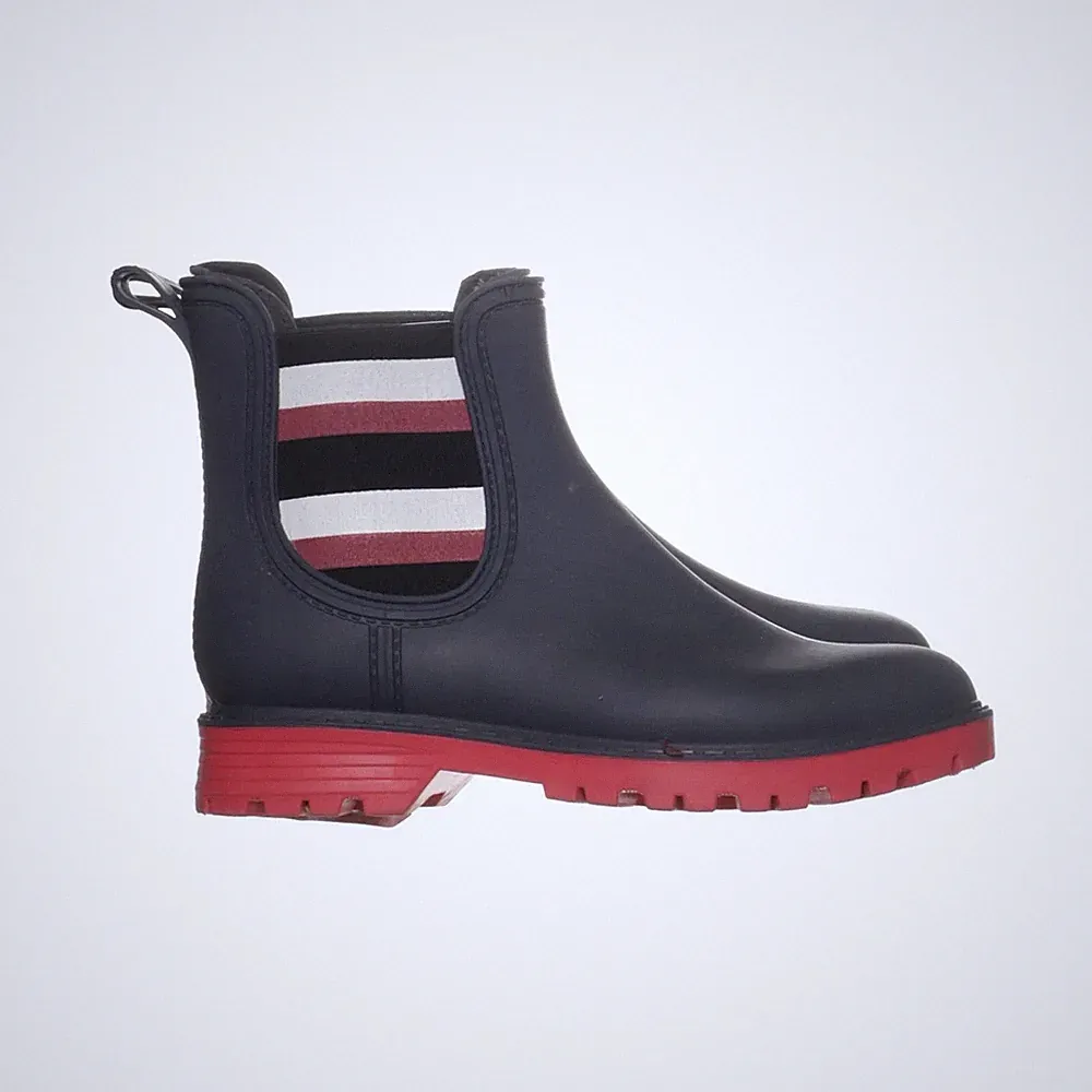 Esmara, Kurze Gummistiefel, Größe: 38, Blau/Rot/Weiß, Damen #CFE
