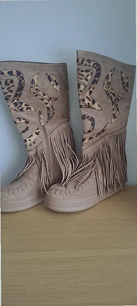 Beige Cowboystiefel
