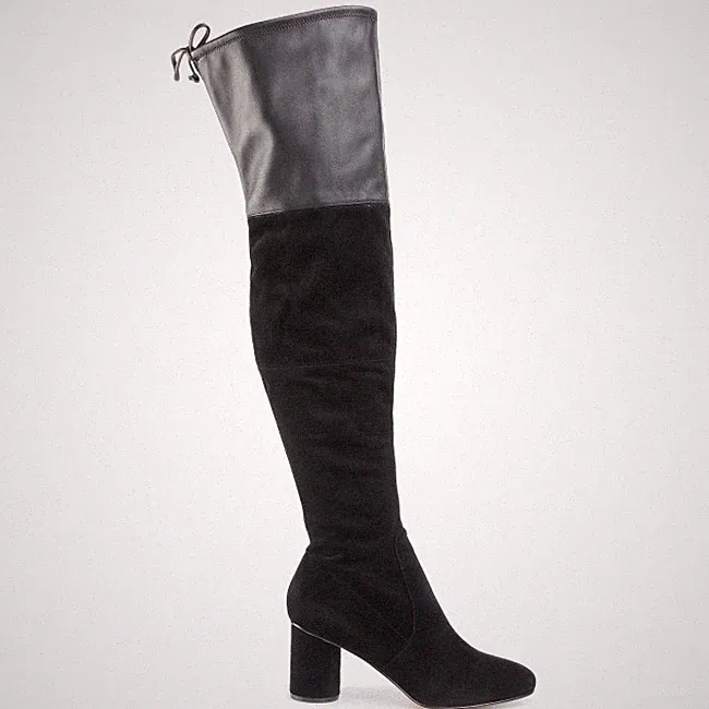 Eva Minge Damen Overknee-Stiefel schwarz 39