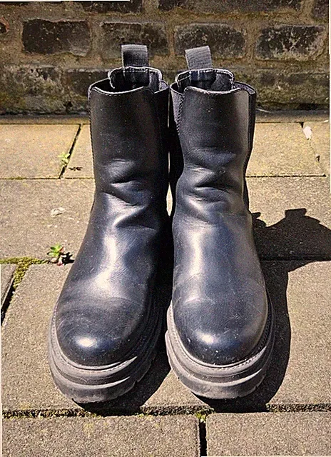 Even&Odd Damen Chelsea Boots Schwarz Chunky Plateau Stiefeletten Größe 39