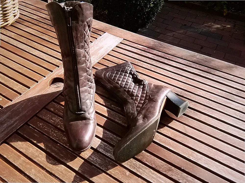 Everybody extravagante Granny Leder Stepp Stiefel Stiefeletten Booties braun 40