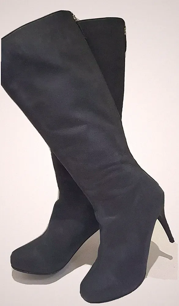 Exclusiv FURLA Leder Langschaft Backzipp Stiefel Blogger 39 Boot 395€ Bag Tasche